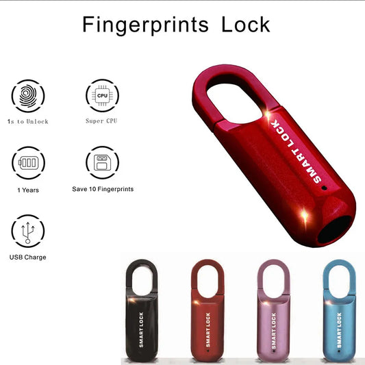 Mini Fingerprint Padlock Miniature Intelligent Small Lock Fingerprint Anti-theft Lock