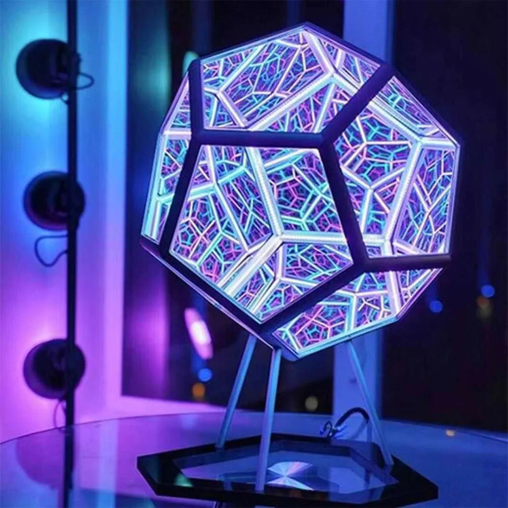 LED Night Light 3D Art Cool Infinite  Atmosphere Lamp for Home Office Desk Decoration
