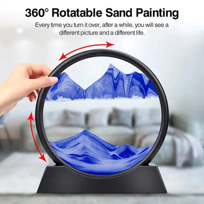 3D Moving Sand Art Hourglass Quicksand